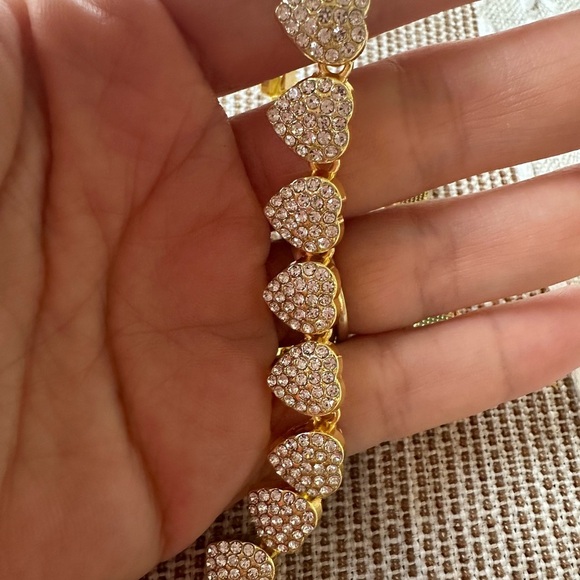 Heart Shape Cubin Chain Necklace Iced Out Men Jewelry 18” - Picture 9 of 11